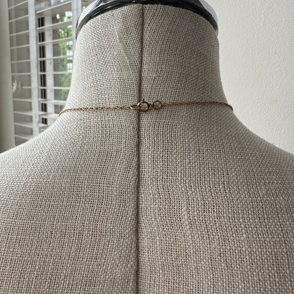 Druzy Agate Geode Gold Trim Slice Gemstone Necklace with 14k Gold Plated Chain - Picture 6 of 6